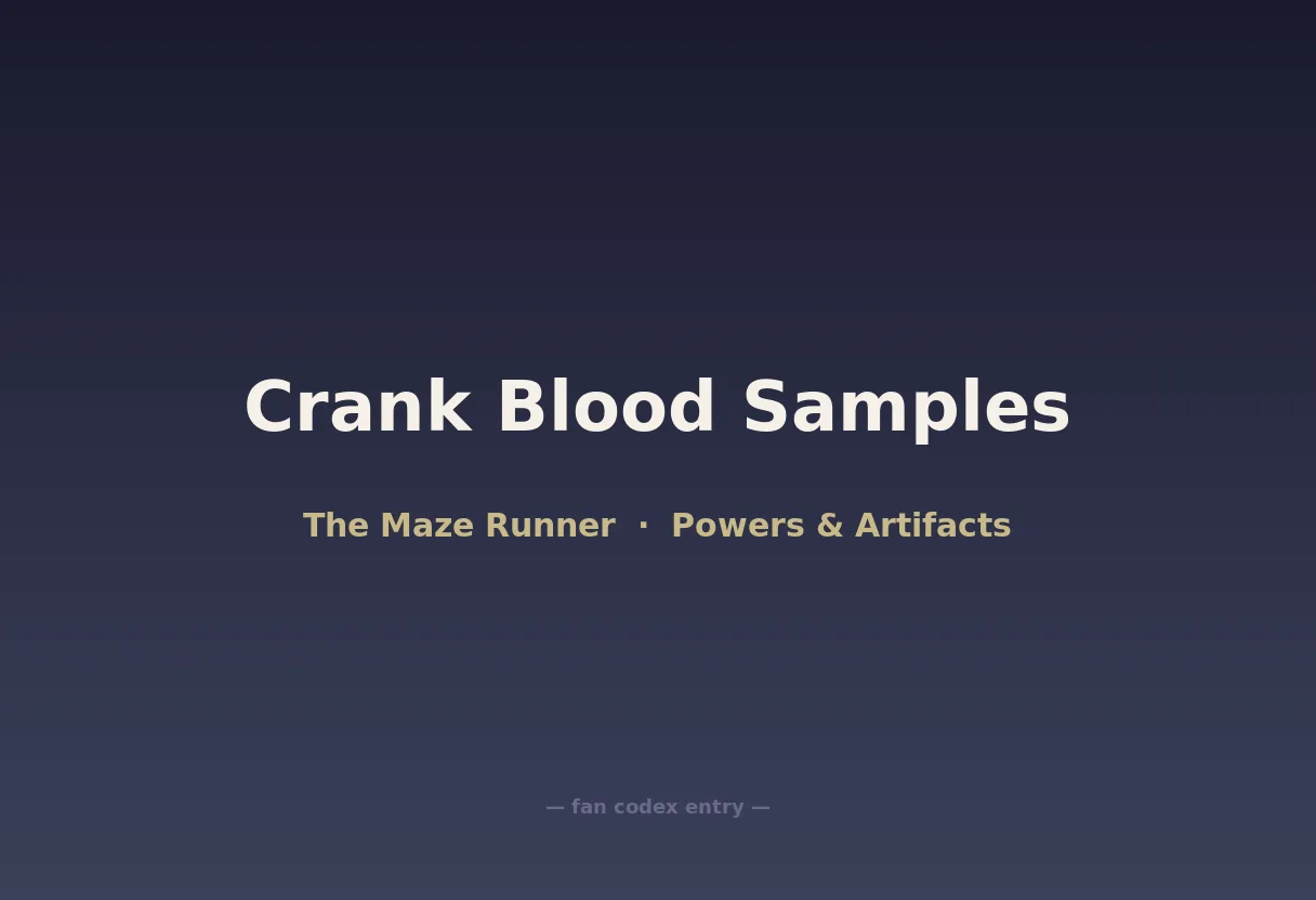 Crank Blood Samples